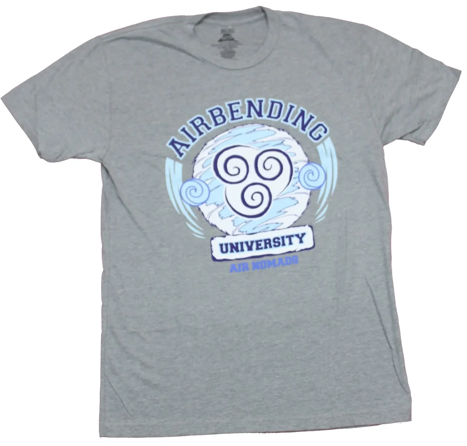 Frosted Avatar the Last Airbender Mens T-Shirt - Airbending University Air Nomad Image (X-Small)