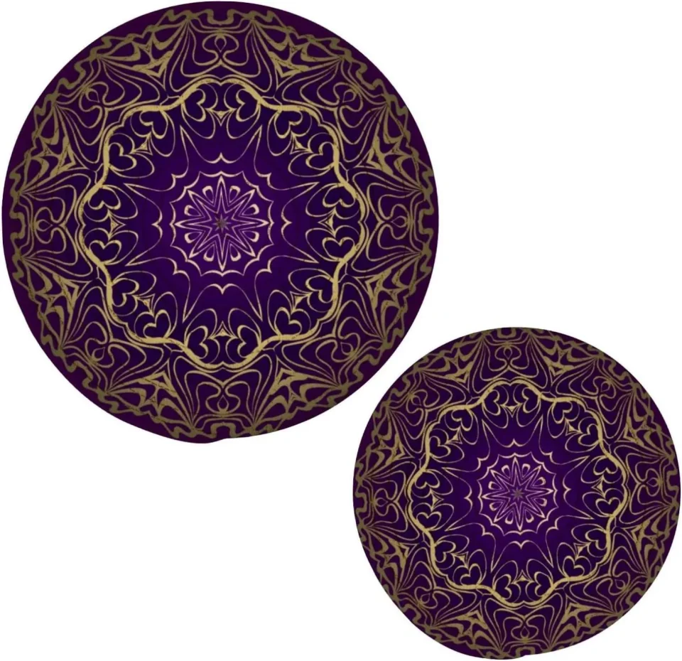 Glass Bestwell set of 2 Vintage Trivets Pot Holdersﾣﾬ, Hot Pads, Table Mats,Placemats Set for Cooking and Baking, Cotton Braided Hot Pads 7in+9in