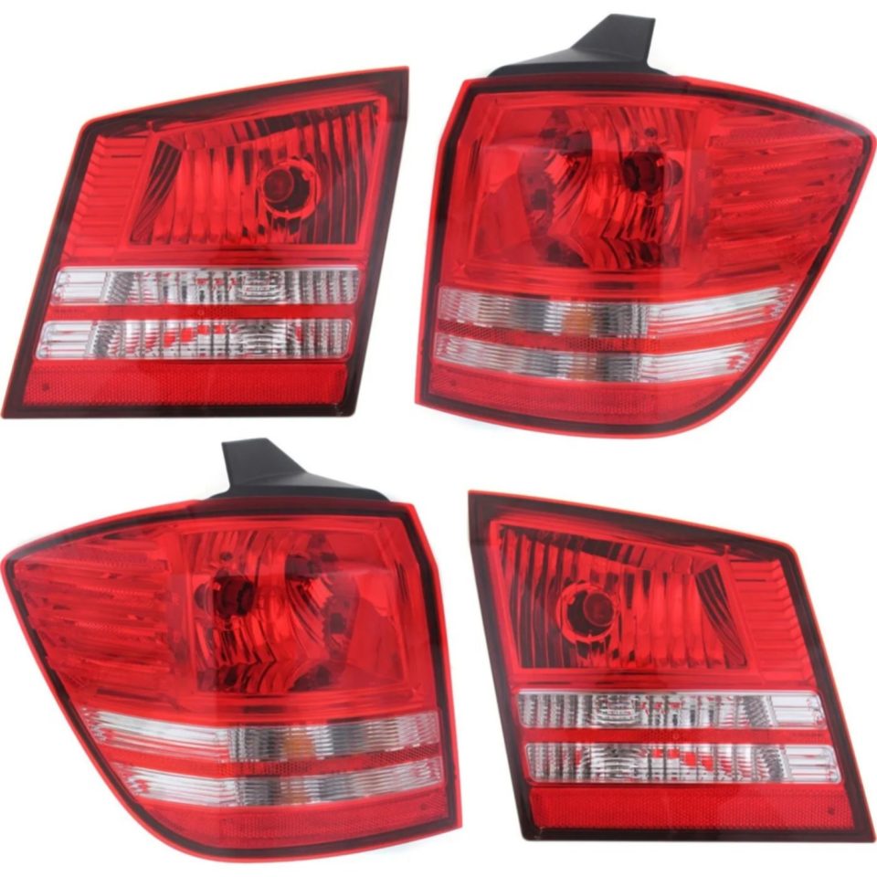 Bamboo Thickened Tail Light For 2009-2009 Dodge Journey Kit Left and Right Inner and Outer