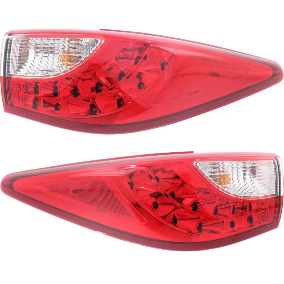 Top-Rated Tail Light Set For 2013 Infiniti JX35 14-15 QX60 Left Right Clear/Red Halogen