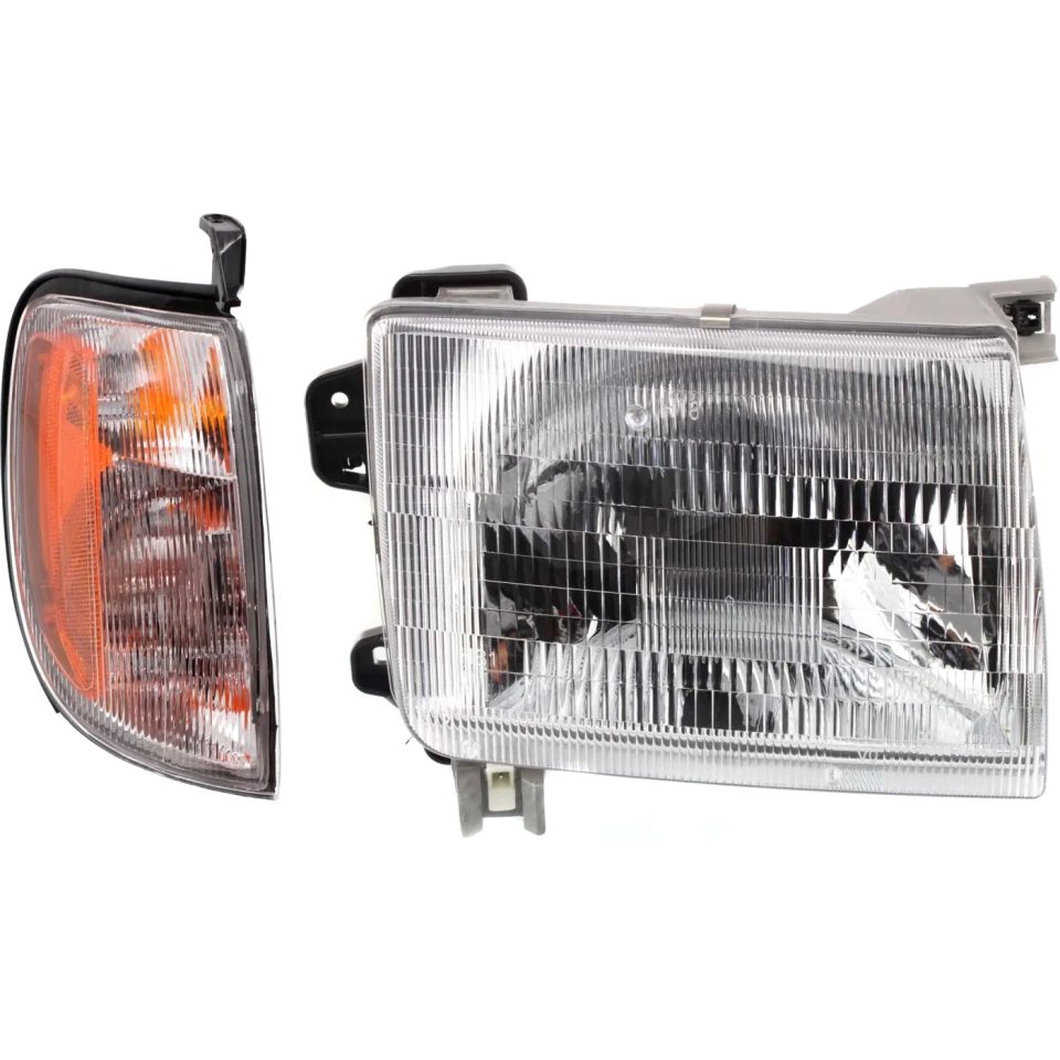 Upgraded Headlight Kit For 1998-2000 Nissan Frontier Passenger Side Clear Lens Halogen