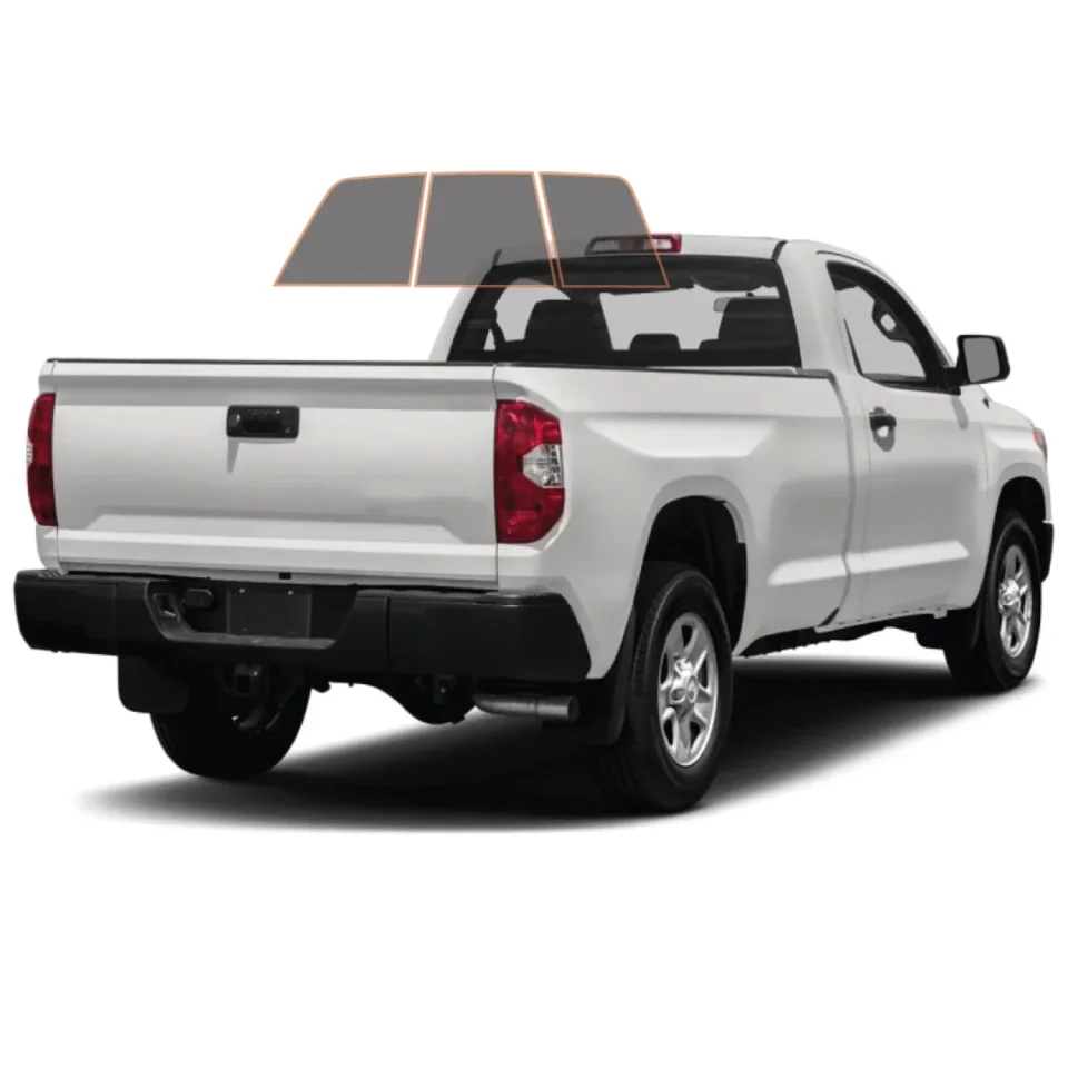 Silicone MotoShield Pro Premium Professional 2mil Precut Ceramic Window Tint Film for 2007-2021 Toyota Tundra Standard Cab ﾡﾪ (3pc Rear Windshield 25%) + Lifetime Warranty