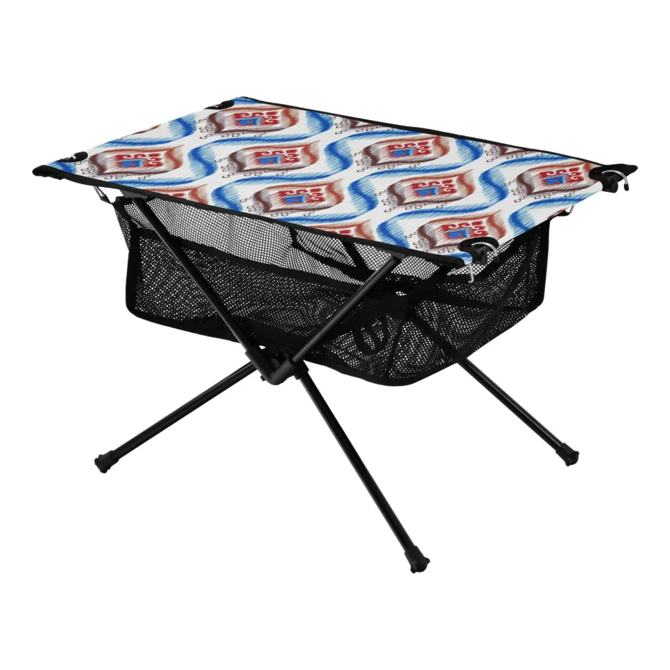 Storage Easy-Clean Ethnic Mandala Tribal Bohomia Camping Folding Table Portable Beach Table with Storage Bag Compact Picnic Table for Outdoor Travel Fishing BBQ