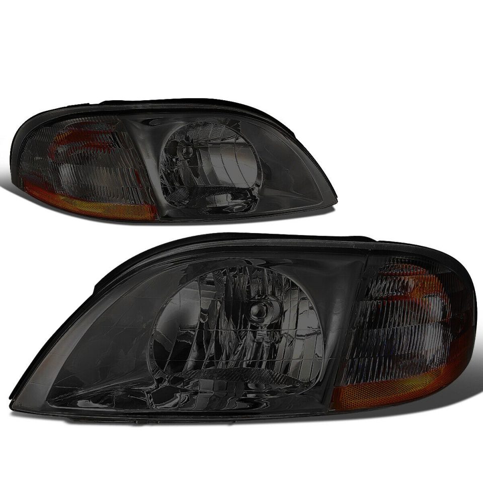 Ceramic Storage 1999-2003 d Windstar Headlight Headlamp Lamps Left + Right Smoked Amber