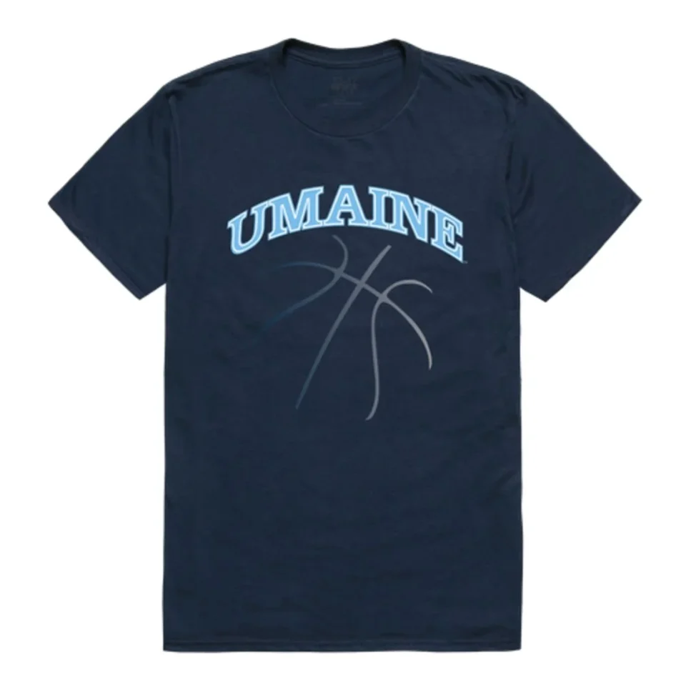 Ceramic Maine Black Bears Basketball T-Shirt Navy Small