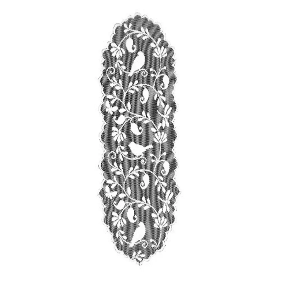 Healthy Heritage Lace Bristol Garden Runner - White - 14 x 36 in.