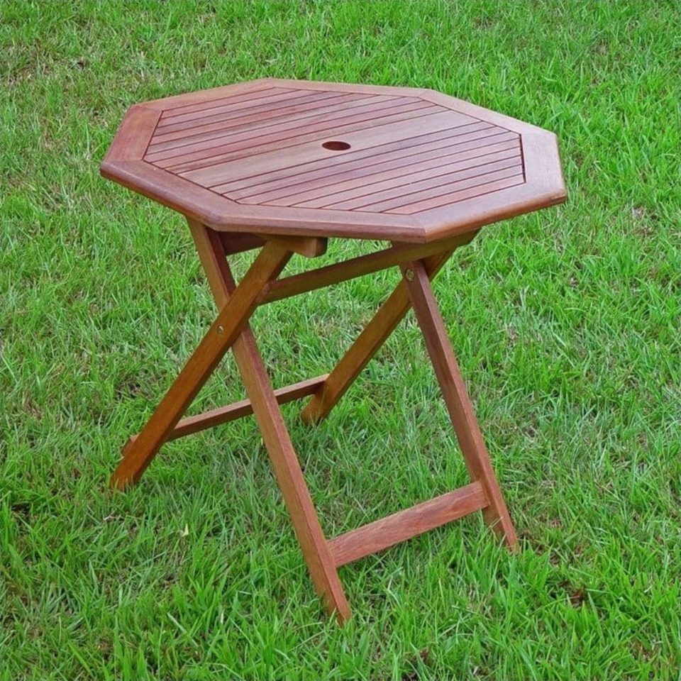 Best-Selling Easy-Clean Pemberly Row 30 Folding Patio Table in Stain
