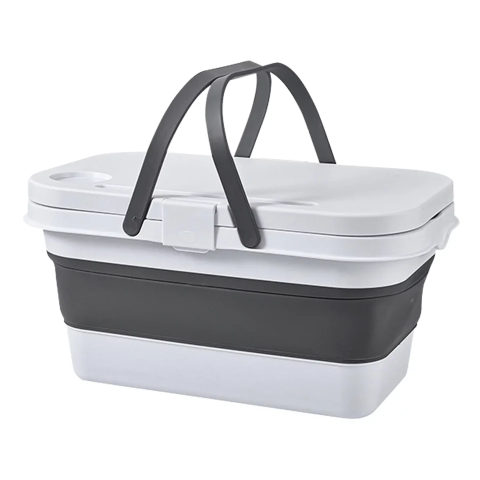 Ceramic Andoer Multi-Function Foldable Picnic Basket Food Tray Table for Picnic Beach Camping Hiking Fishing BBQ