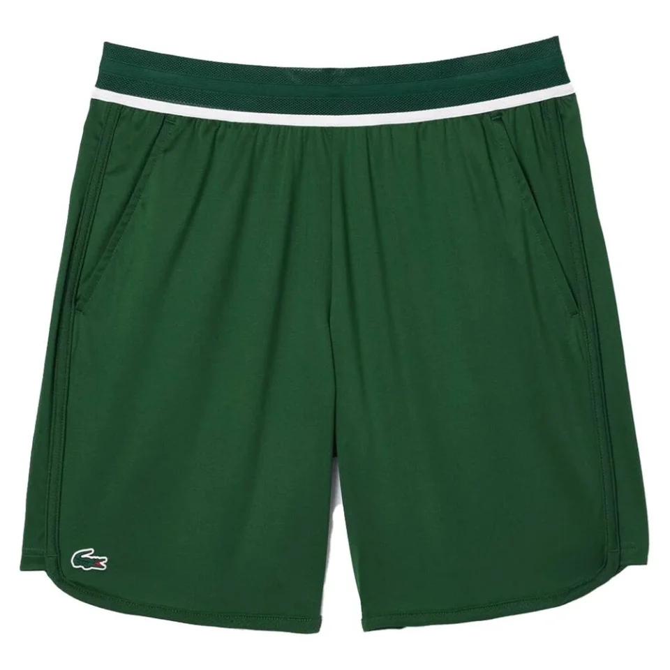 Eco-Friendly Silicone Lacoste Men`s Daniil Medvedev Ultra-Dry Tennis Short Green ( X-Large )