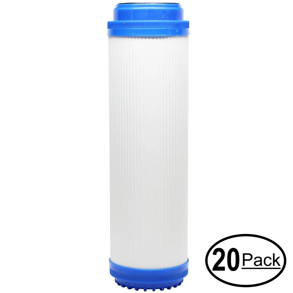 Home 20-Pack Replacement for PurePro FS401-DI Granular Activated Carbon Filter - Universal 10-inch Cartridge for PurePro Aquarium RO/DI System - Denali Pure Brand