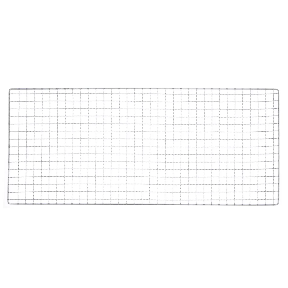 Home Multi-Purpose Uxcell Square BBQ Grill Net 7.9x19.7 Galvanized Iron Barbecue Mesh Mat for Baking Charcoal Grilling Roasting