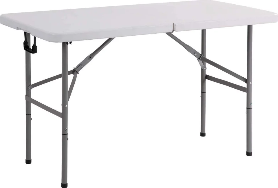 Ultimate Gift-Ready New Home Era Folding Utility Table, 4ft Fold-in-Half Portable Plastic Picnic Party Dining Camp Table