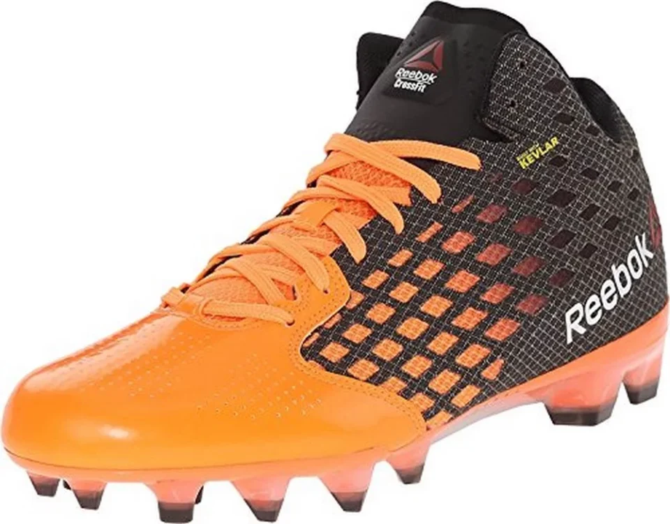 Cast Iron Reebok Womens R CROSSFIT STADIUM CLEAT, BLACK/ELECTRIC PEACH/WHIT, 6.5