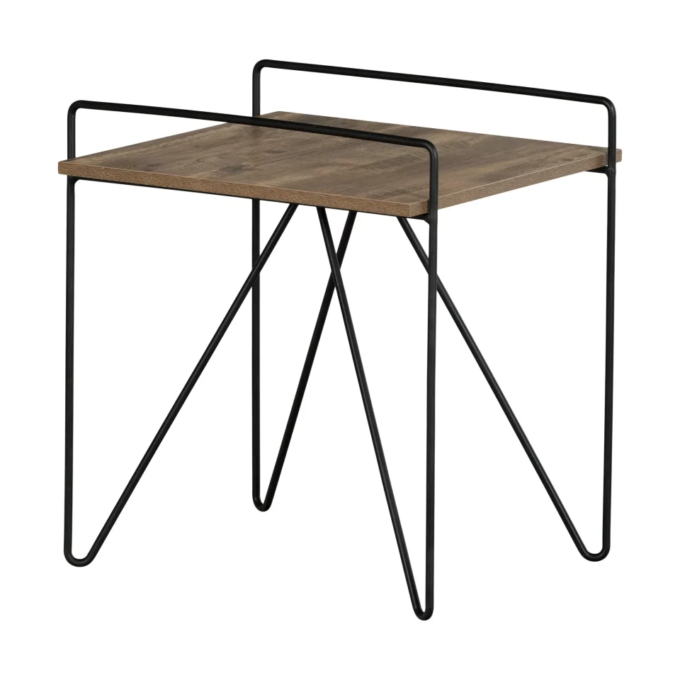 Pure Ultimate South Shore Slendel, Urban Modern End table, Brown Oak