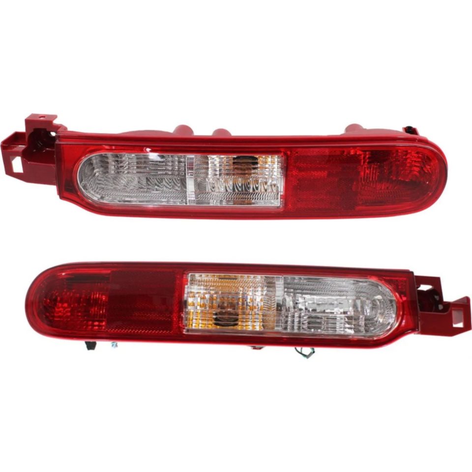 Cast Iron Travel Tail Light Set For 2009-2011 Nissan Cube Left and Right Clear/Red Halogen CAPA