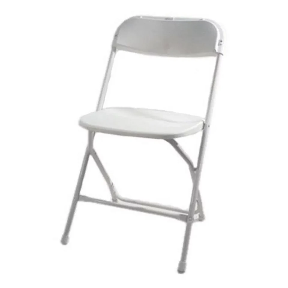 Safe Storage MP101-WHITE Poly Performance Folding Chair White - 500 lbs
