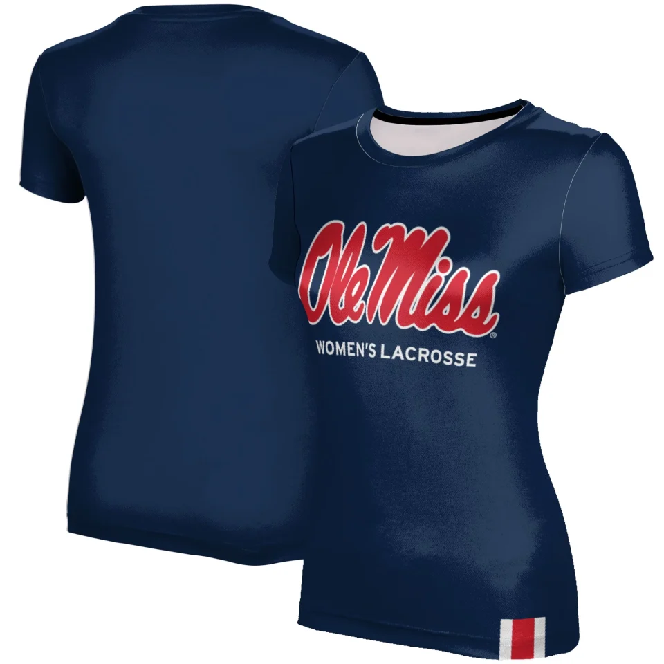 Kitchen Women's Navy Ole Miss Rebels Women's Lacrosse T-Shirt