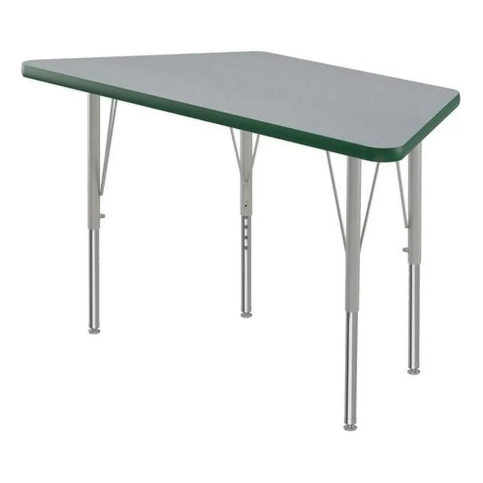 Premium Correll 24W Commercial Laminate Wood Top Activity Table in Gray Granite/Green