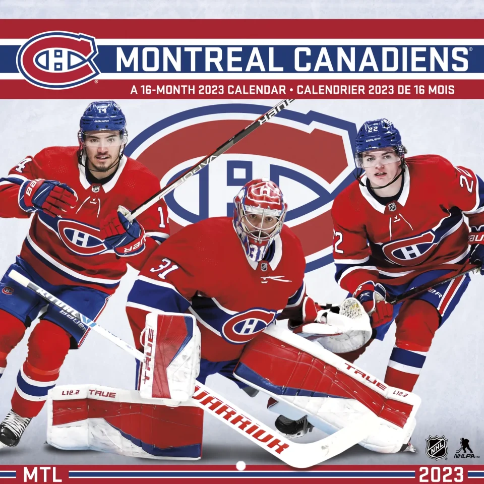 Supreme Long-Lasting Trends International 2023 NHL Montreal Canadiens (Bilingual French) Wall Calendar