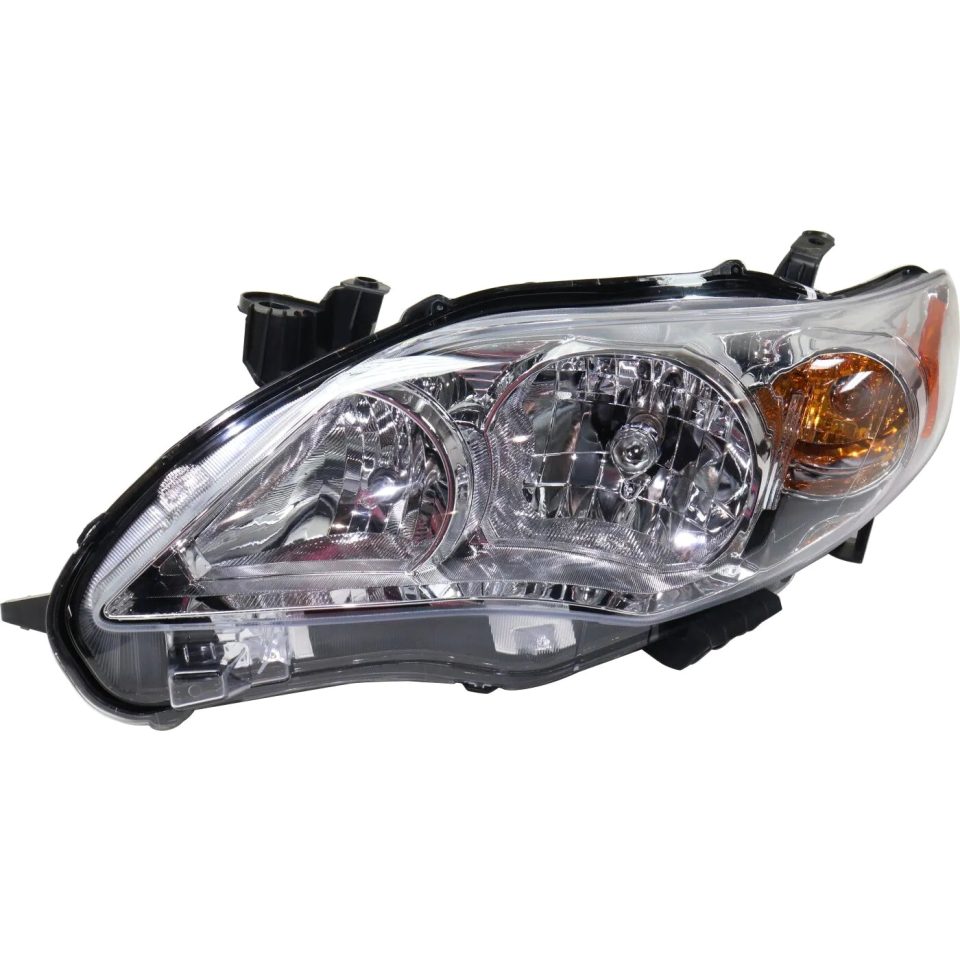 Silicone Headlight For 2011 2012 2013 Toyota Corolla Left Chrome Housing With Bulb