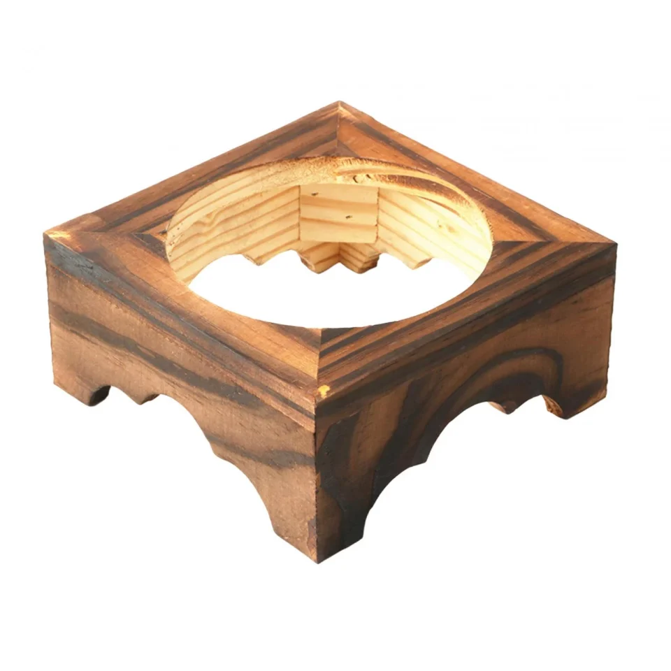 Cooking Wood Hot Pads Outdoors Camping Stand for Bibimbap Food Counter Table diameter 22.8cm