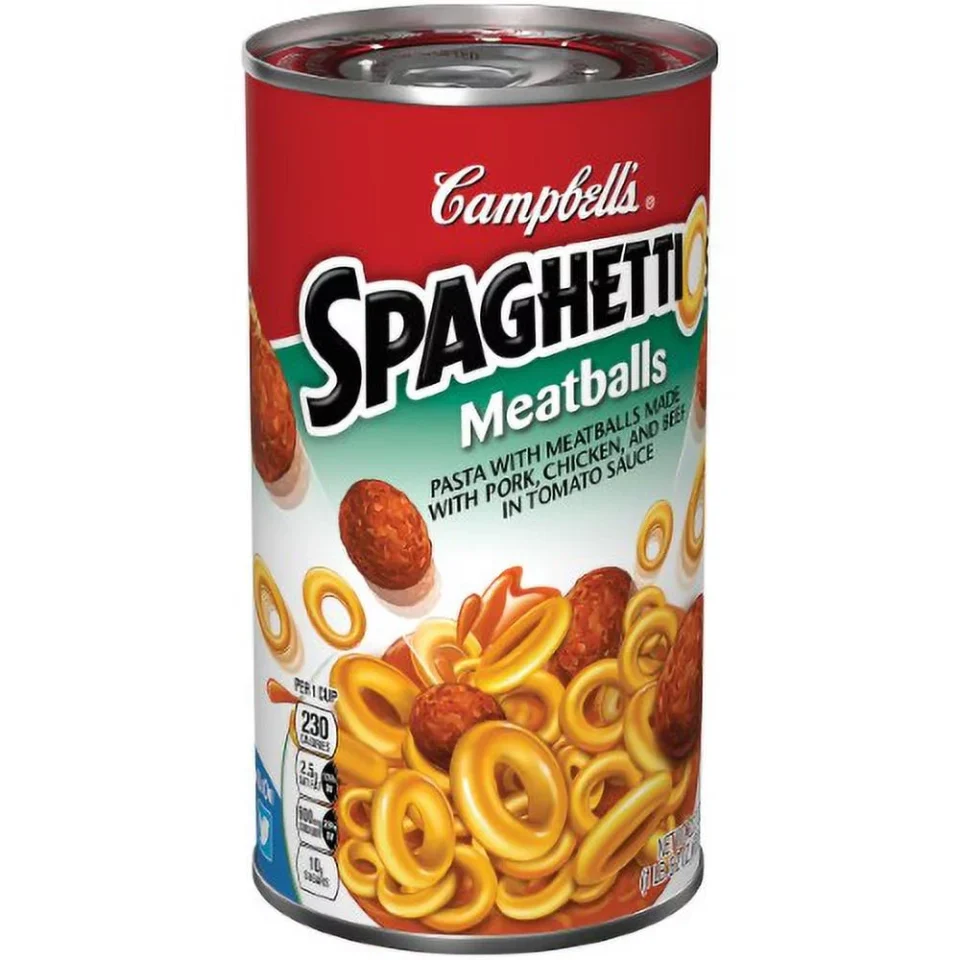 Value Campbell's SpaghettiOs with Meatballs (Pack of 2)